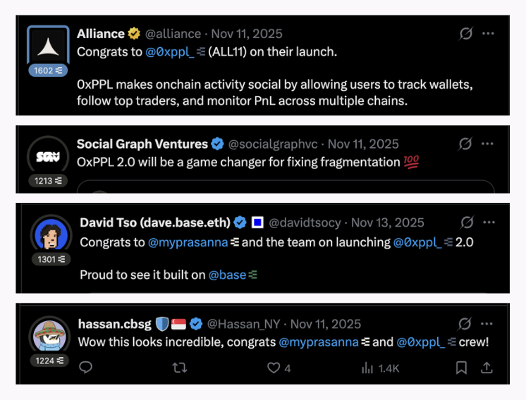 Crypto Twitter reactions to 0xPPL launch